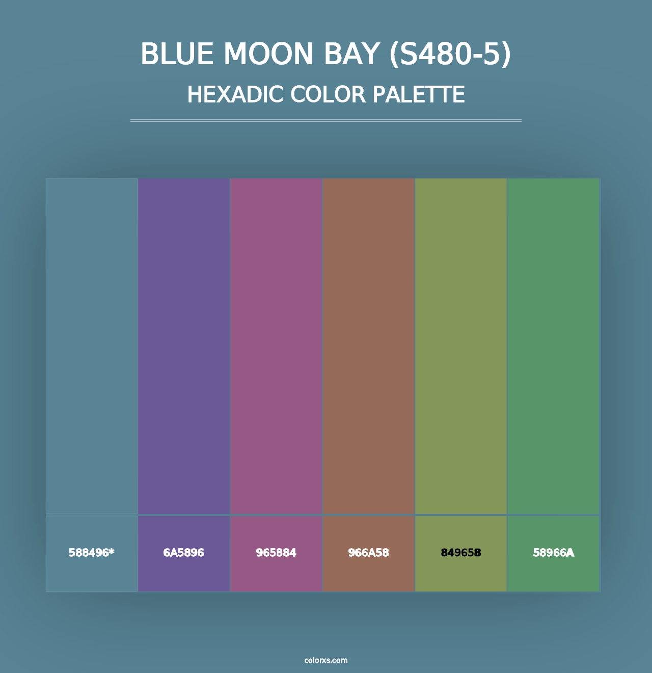 Blue Moon Bay (S480-5) - Hexadic Color Palette