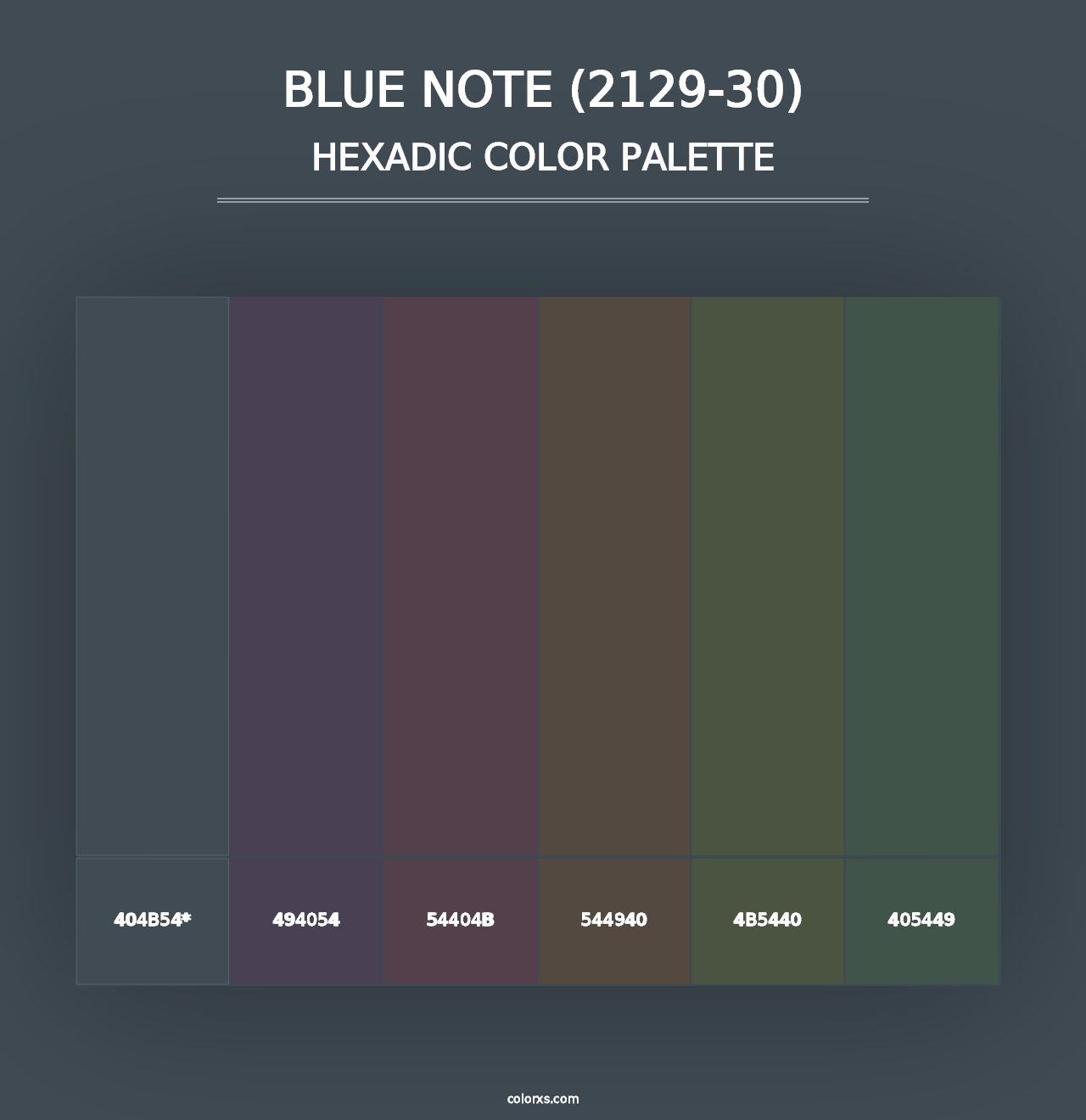 Blue Note (2129-30) - Hexadic Color Palette