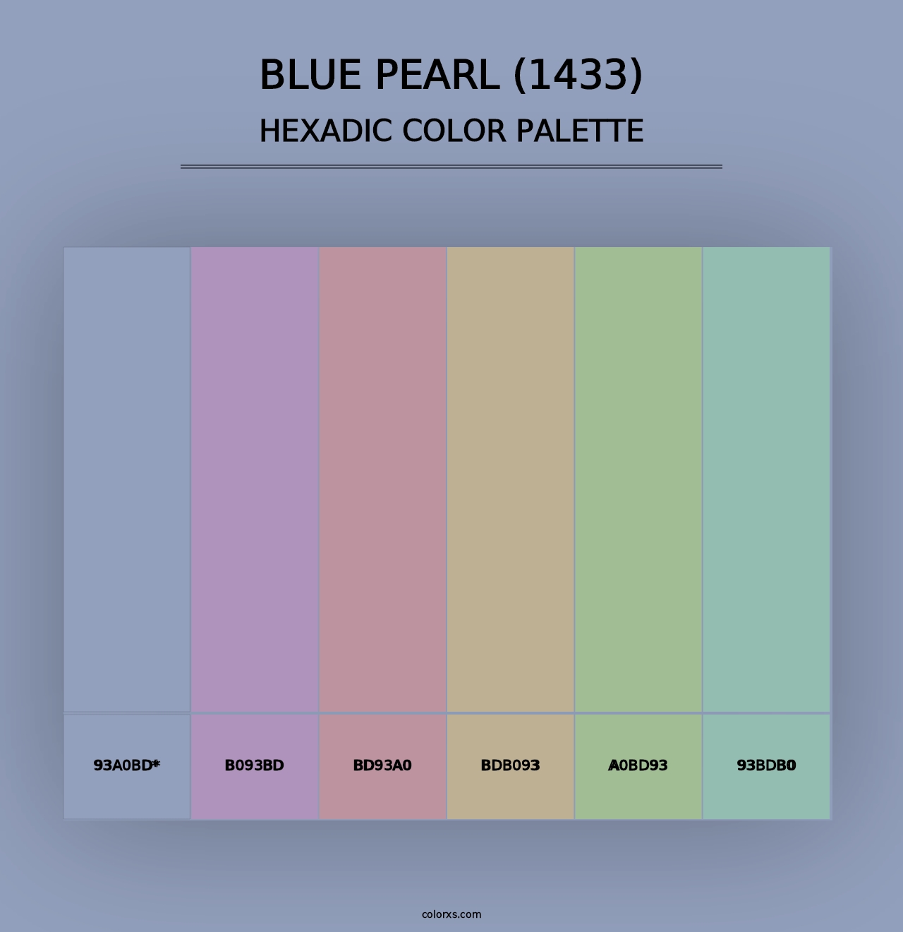 Blue Pearl (1433) - Hexadic Color Palette