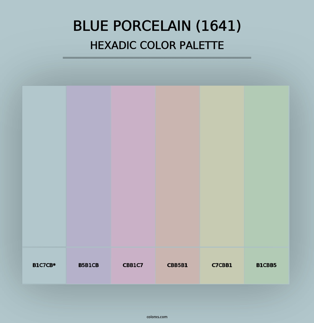 Blue Porcelain (1641) - Hexadic Color Palette