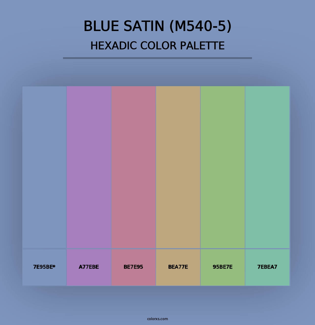 Blue Satin (M540-5) - Hexadic Color Palette