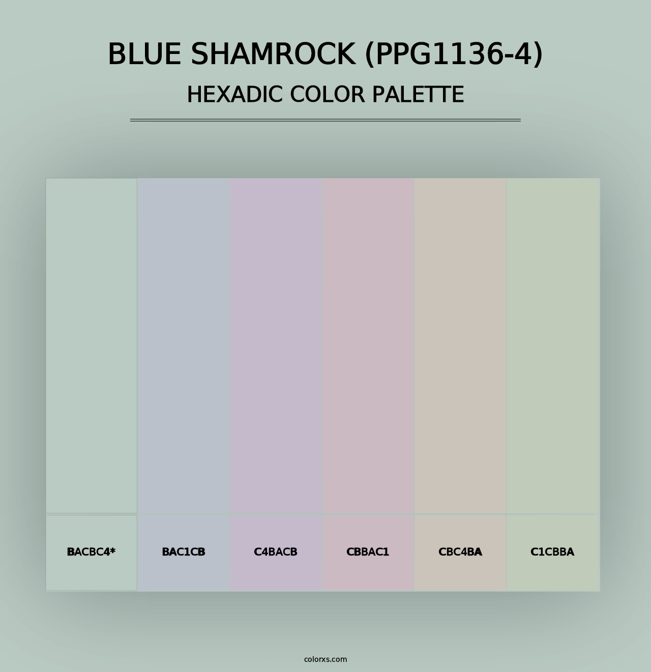 Blue Shamrock (PPG1136-4) - Hexadic Color Palette