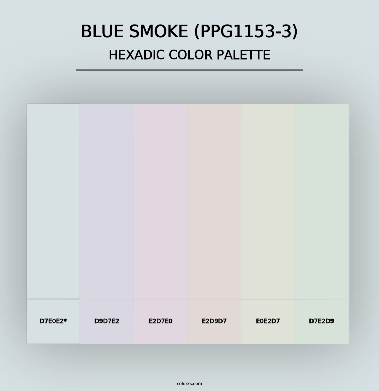 Blue Smoke (PPG1153-3) - Hexadic Color Palette