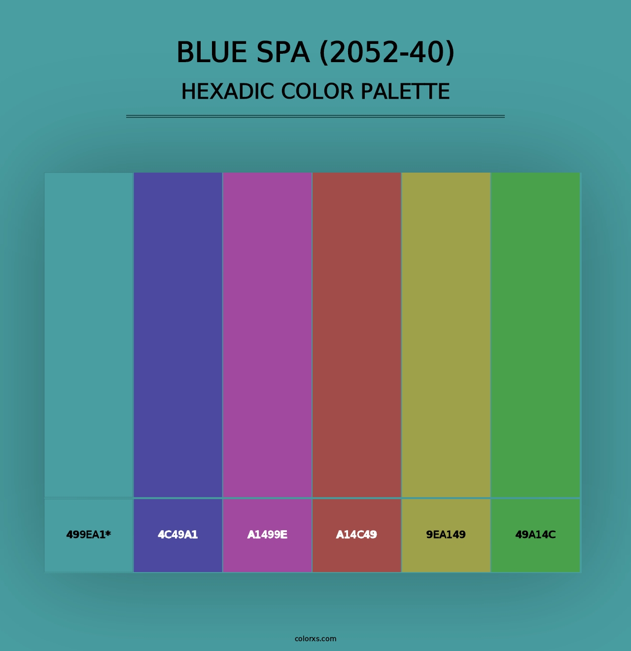 Blue Spa (2052-40) - Hexadic Color Palette