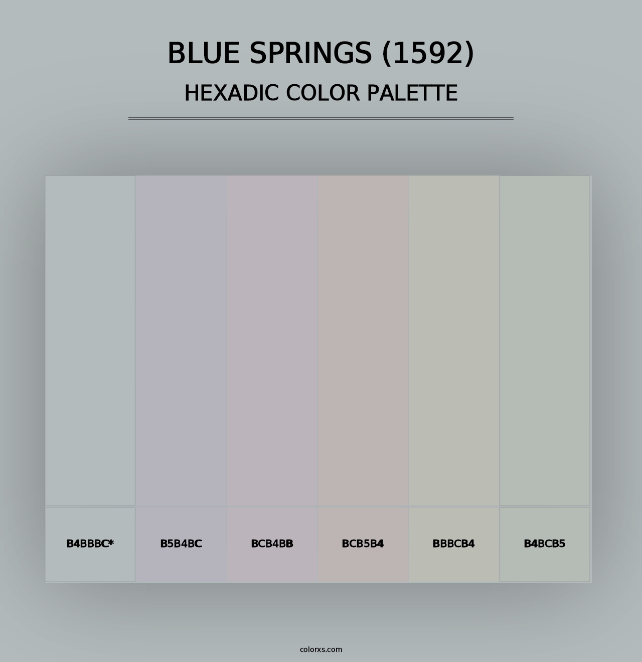 Blue Springs (1592) - Hexadic Color Palette