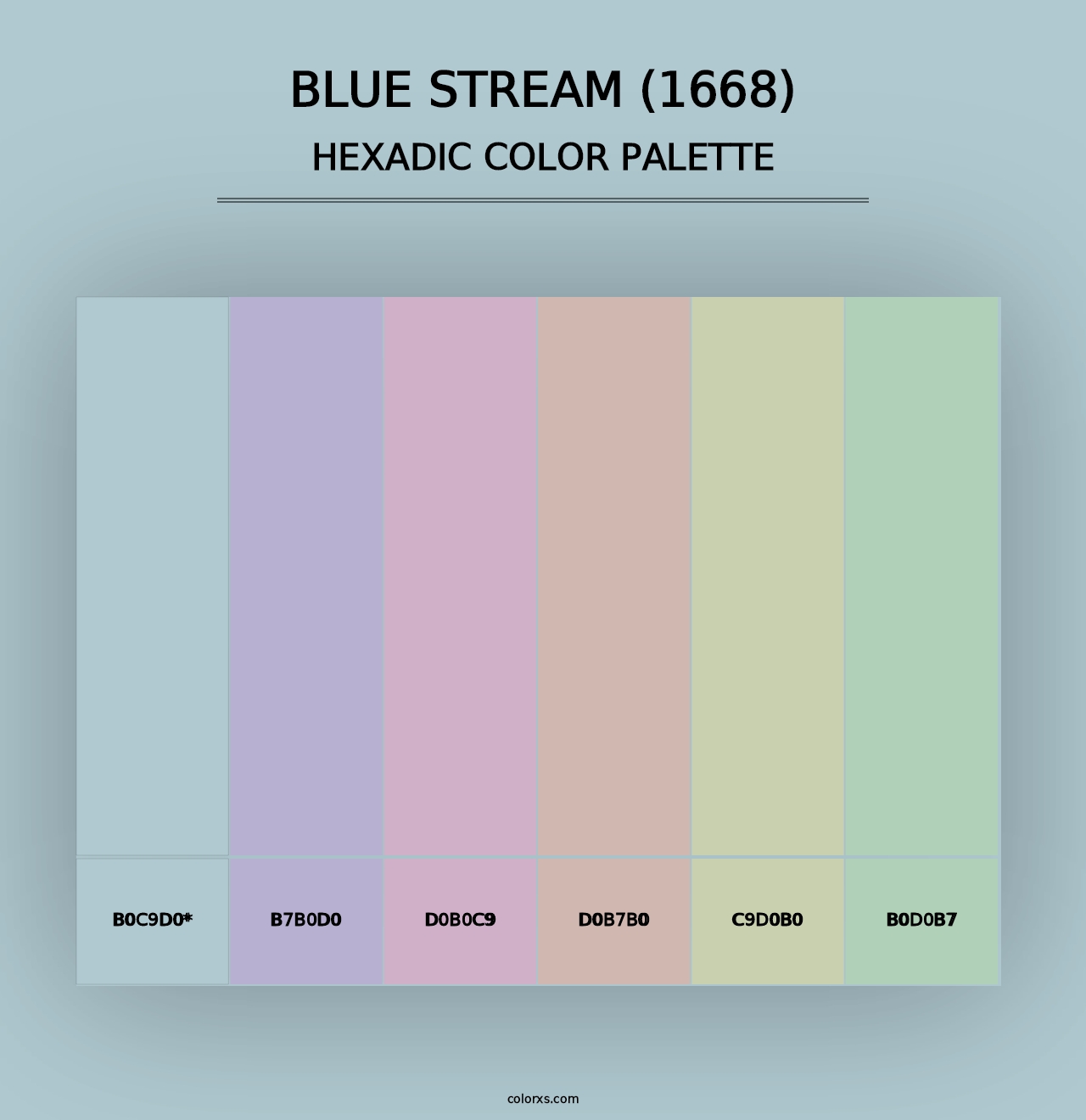 Blue Stream (1668) - Hexadic Color Palette