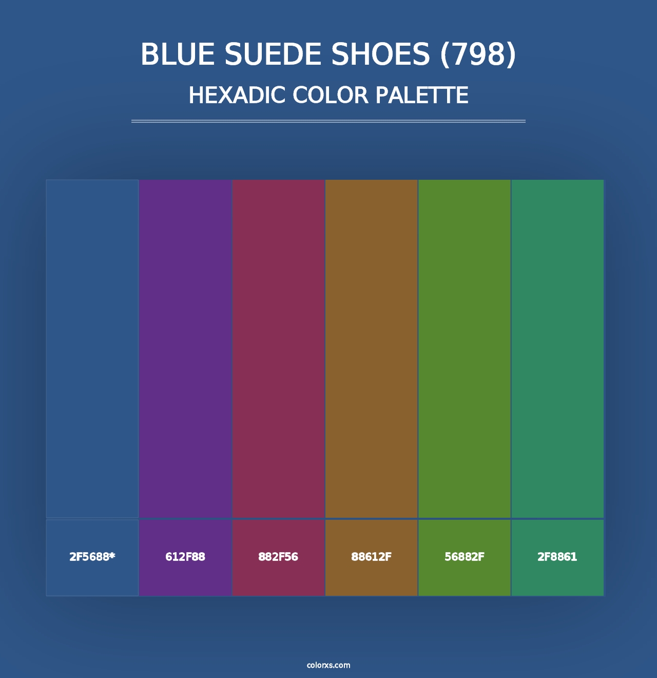 Blue Suede Shoes (798) - Hexadic Color Palette