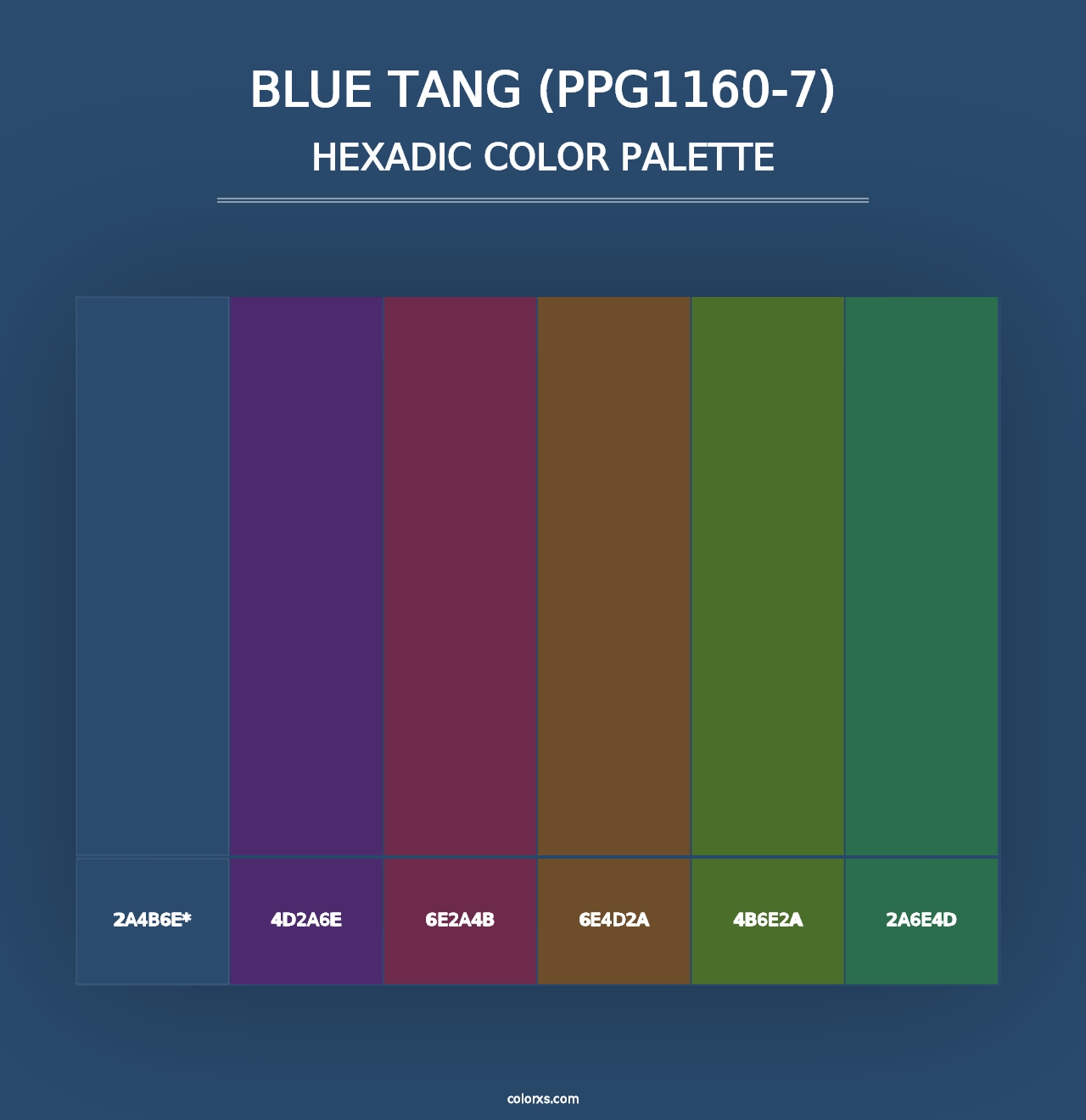 Blue Tang (PPG1160-7) - Hexadic Color Palette