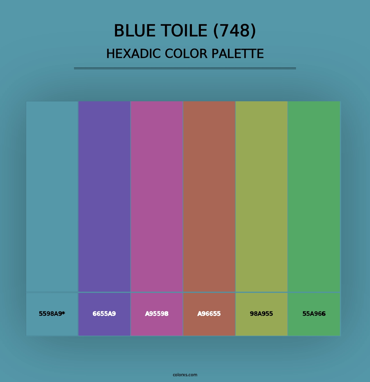 Blue Toile (748) - Hexadic Color Palette