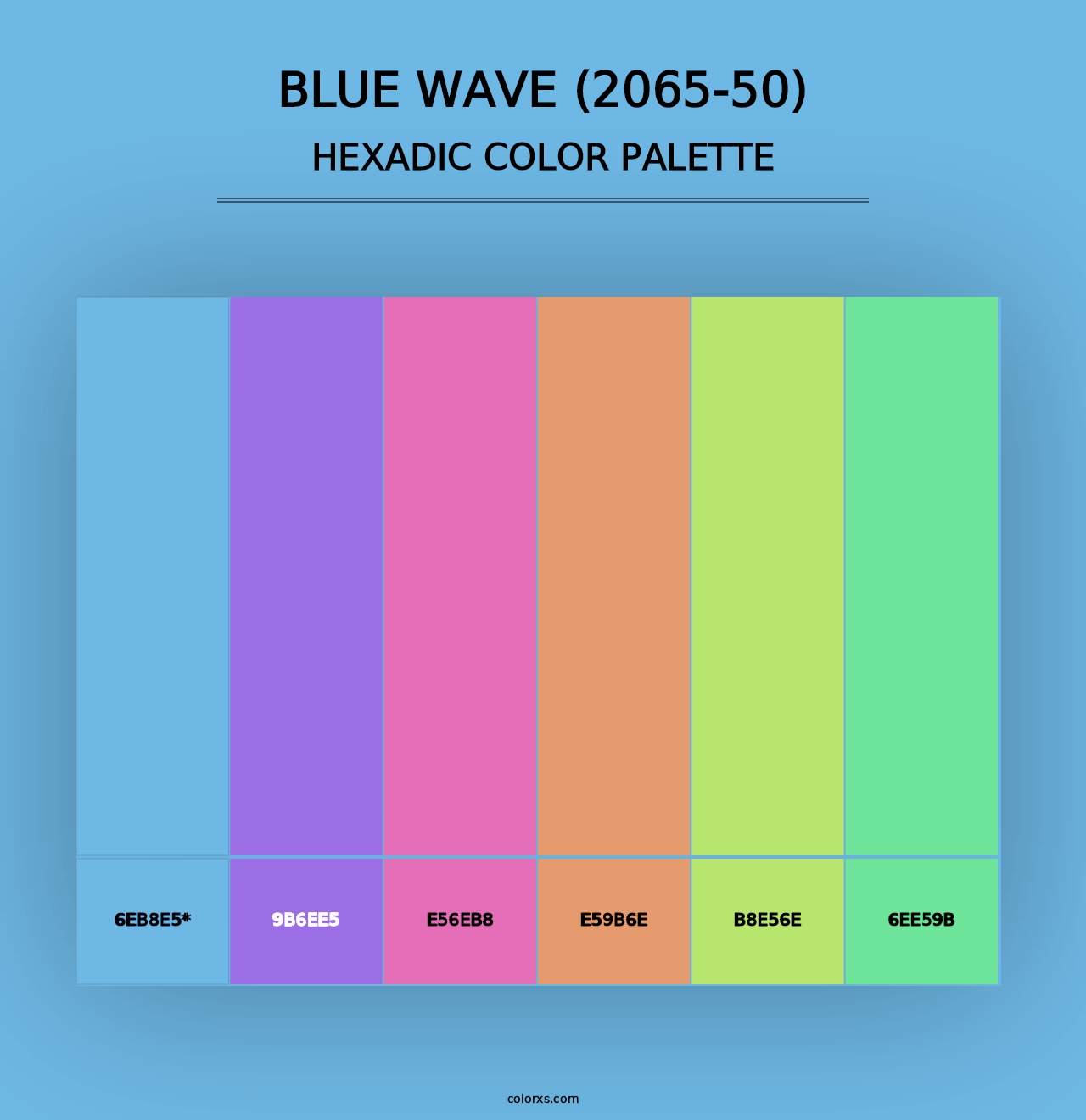 Blue Wave (2065-50) - Hexadic Color Palette