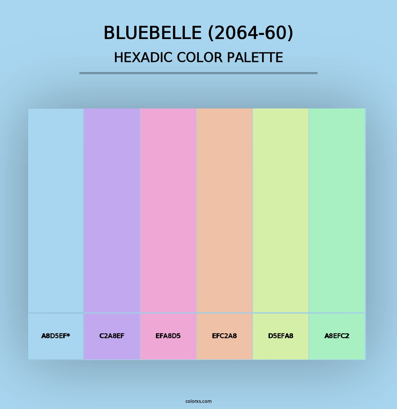 Bluebelle (2064-60) - Hexadic Color Palette