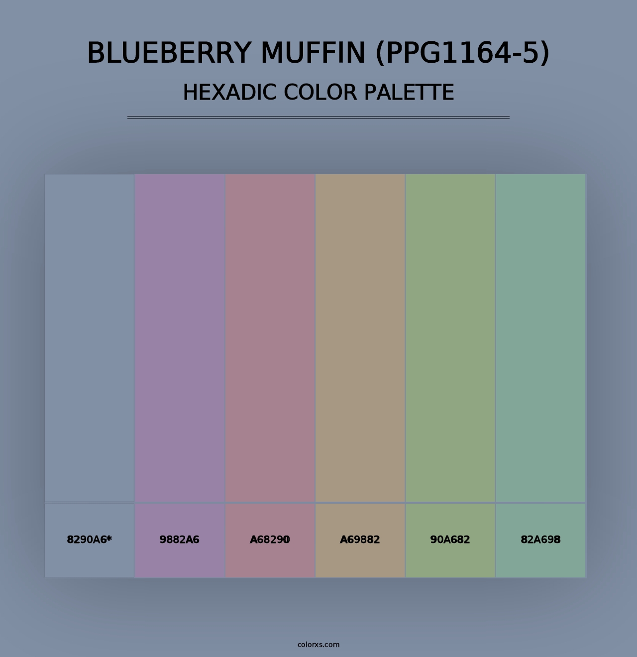 Blueberry Muffin (PPG1164-5) - Hexadic Color Palette