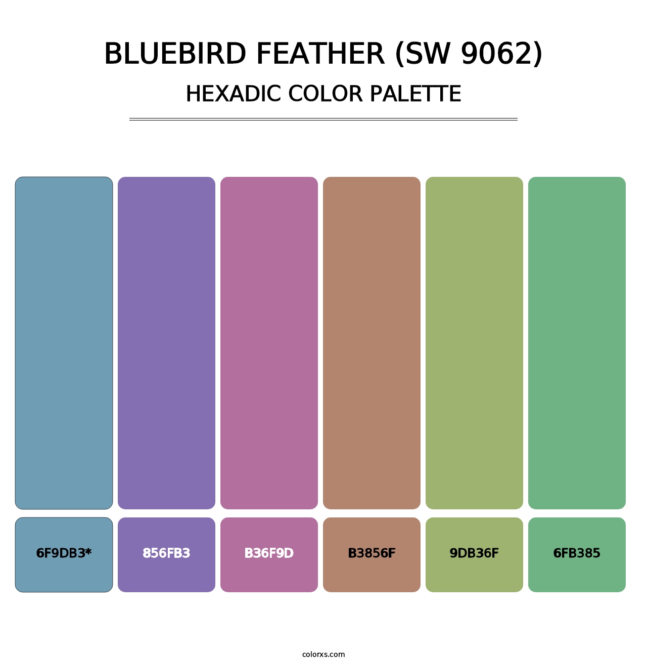 Bluebird Feather (SW 9062) - Hexadic Color Palette