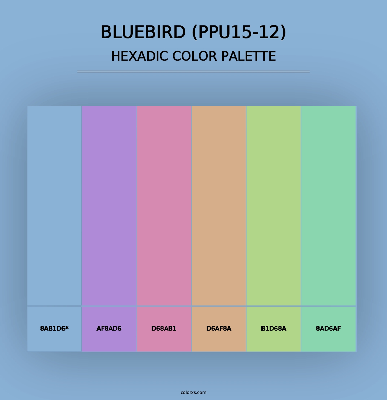 Bluebird (PPU15-12) - Hexadic Color Palette