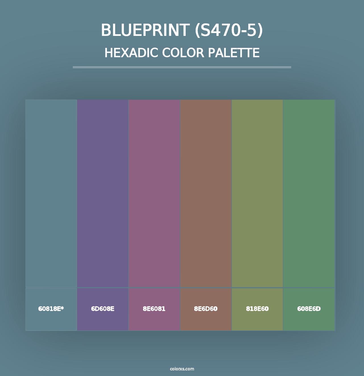 Blueprint (S470-5) - Hexadic Color Palette