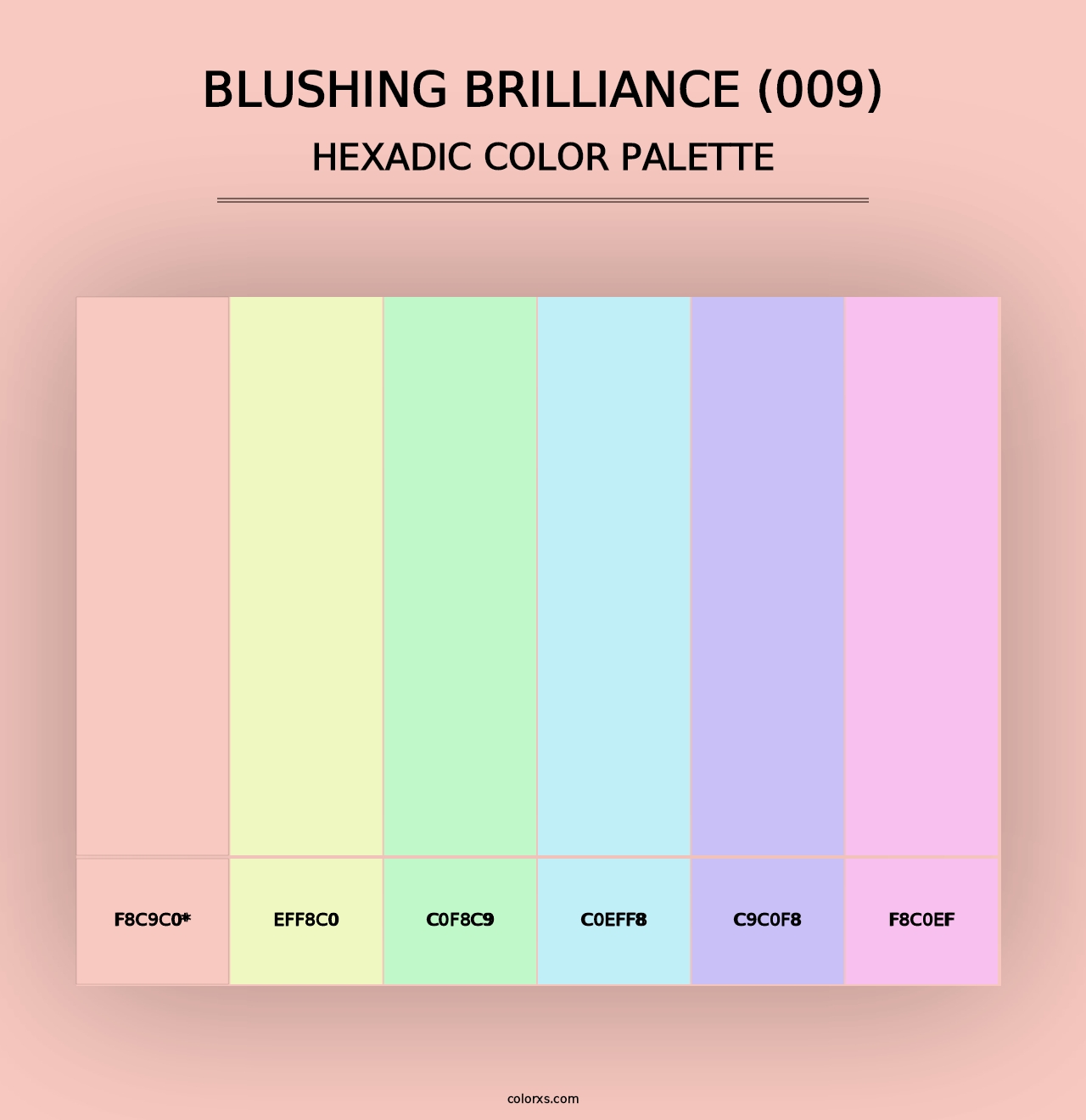 Blushing Brilliance (009) - Hexadic Color Palette