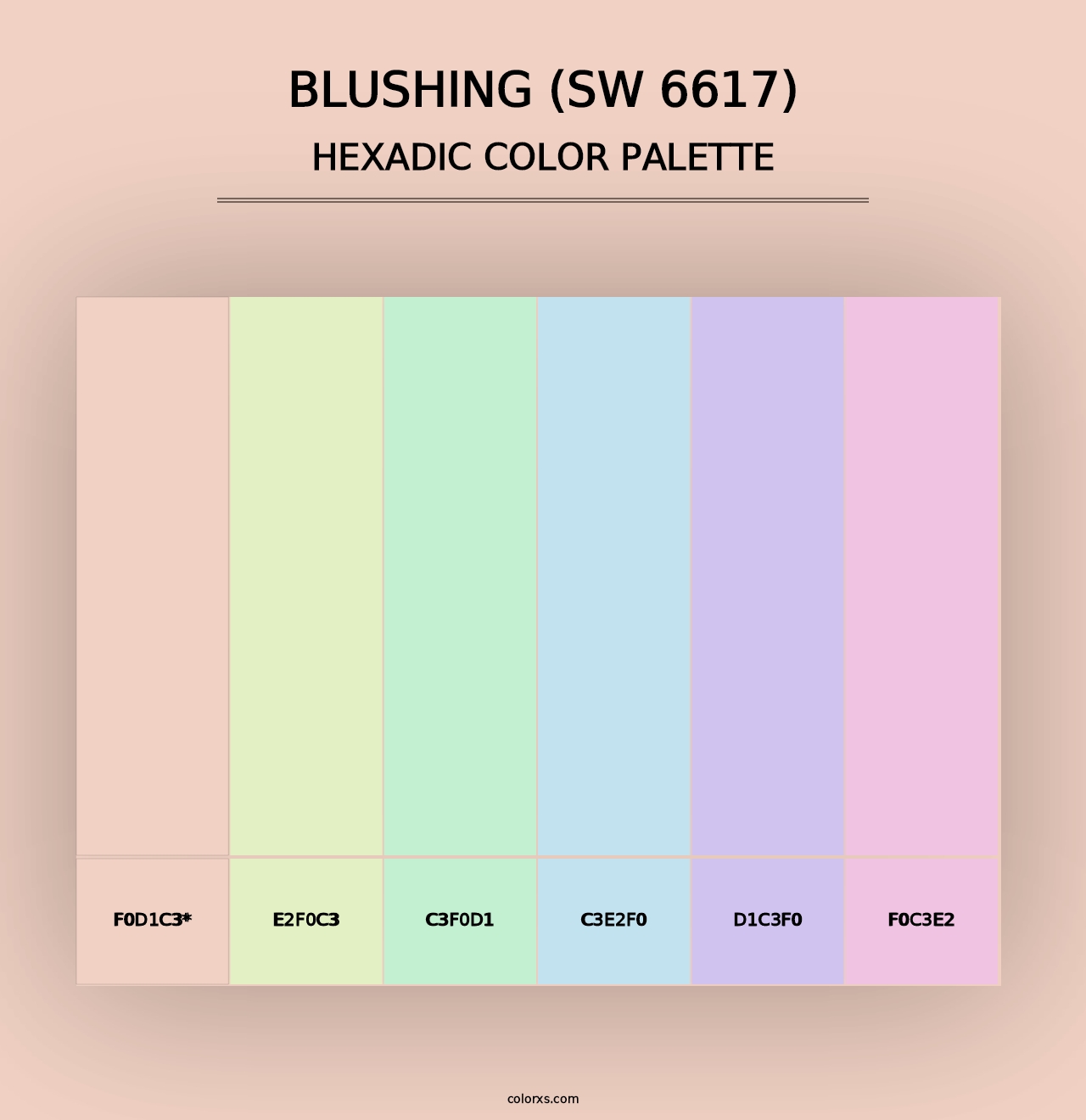 Blushing (SW 6617) - Hexadic Color Palette