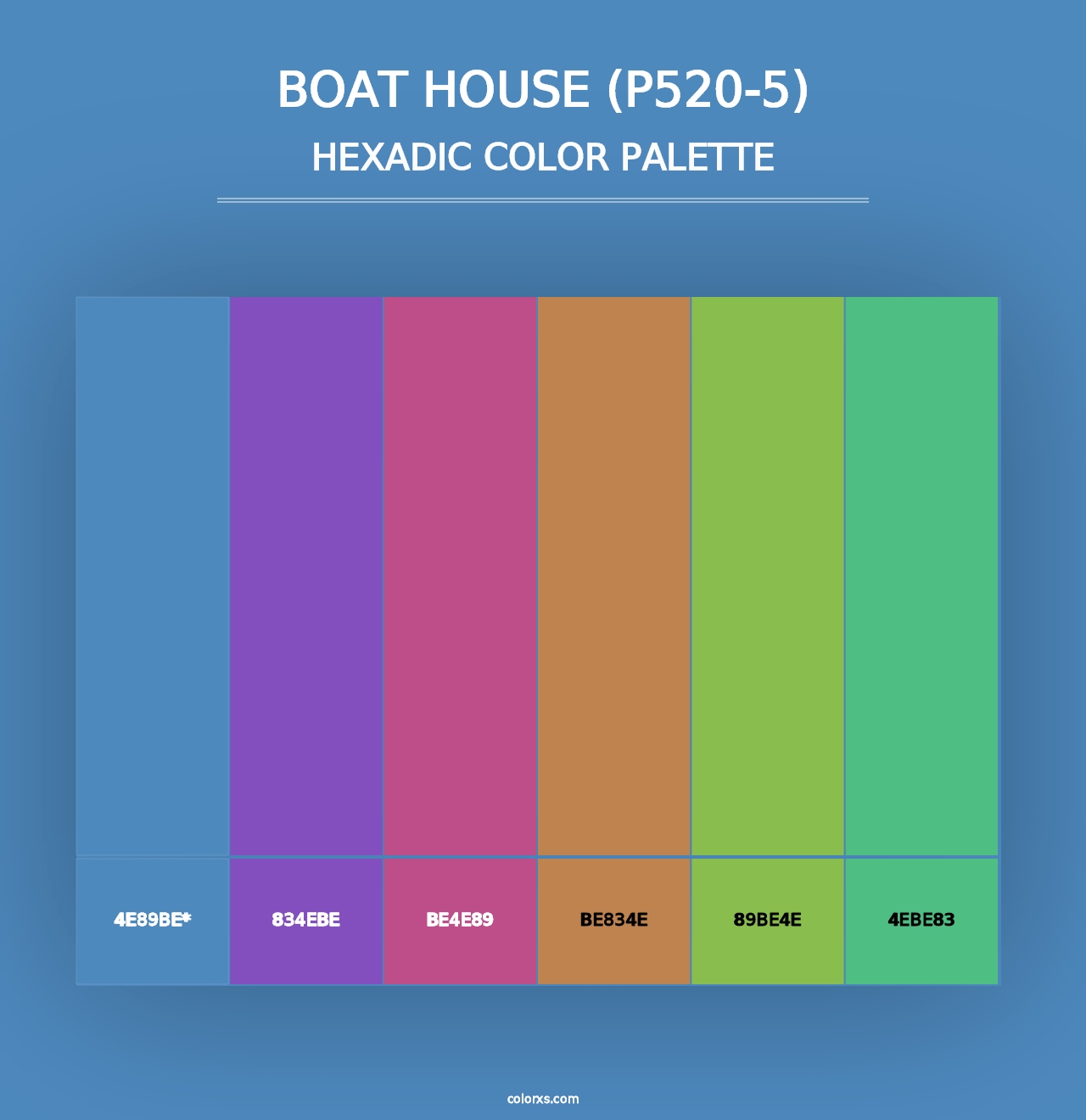 Boat House (P520-5) - Hexadic Color Palette