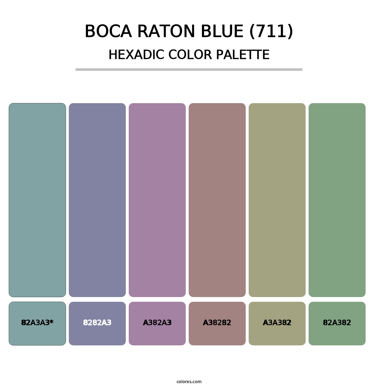 Boca Raton Blue (711) - Hexadic Color Palette