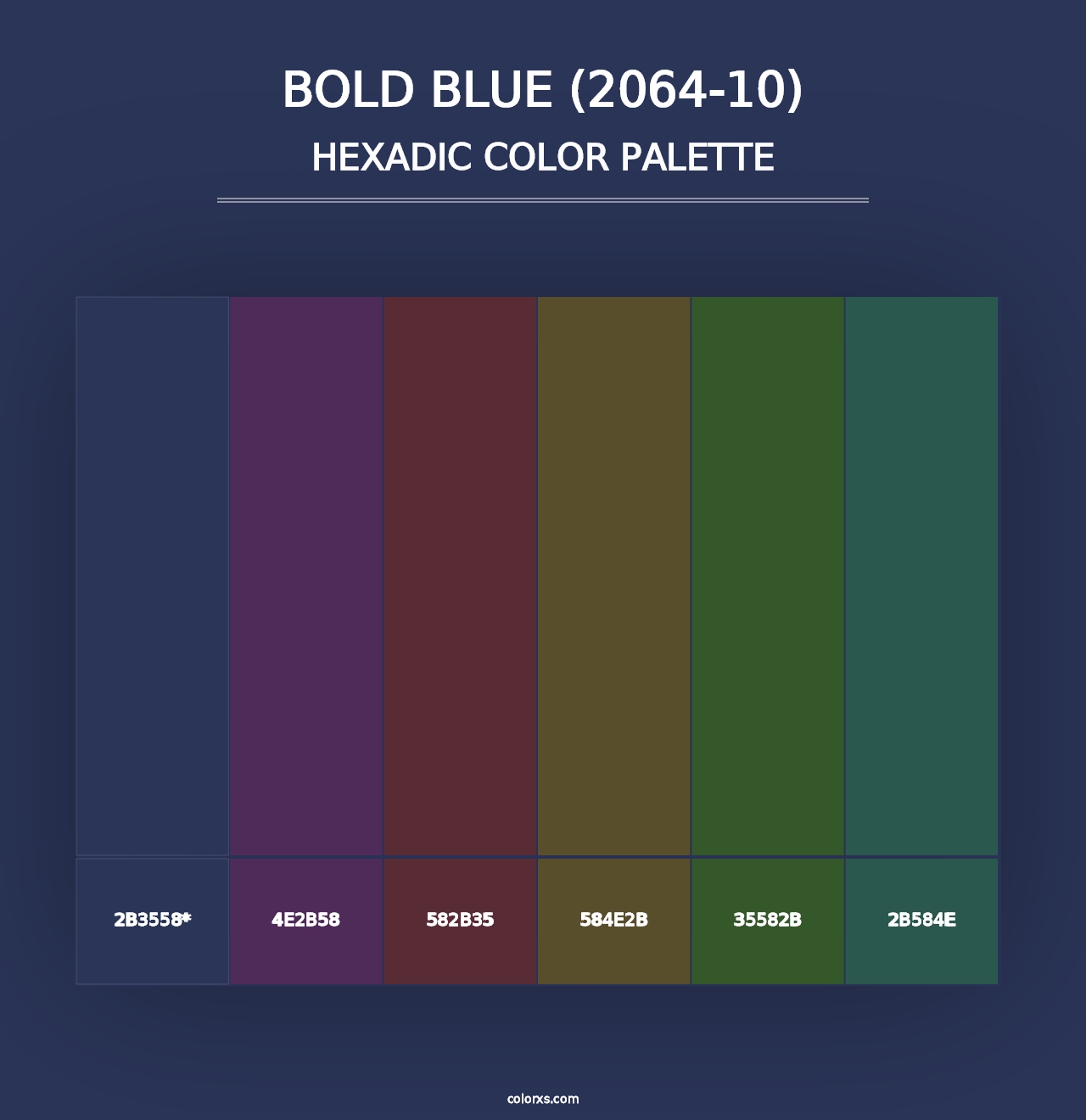 Bold Blue (2064-10) - Hexadic Color Palette