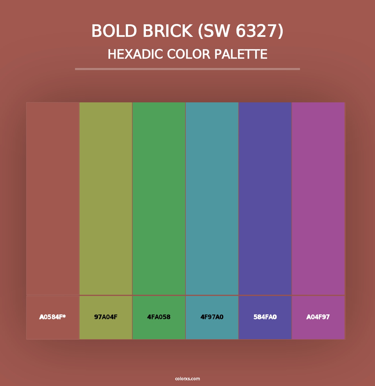 Bold Brick (SW 6327) - Hexadic Color Palette