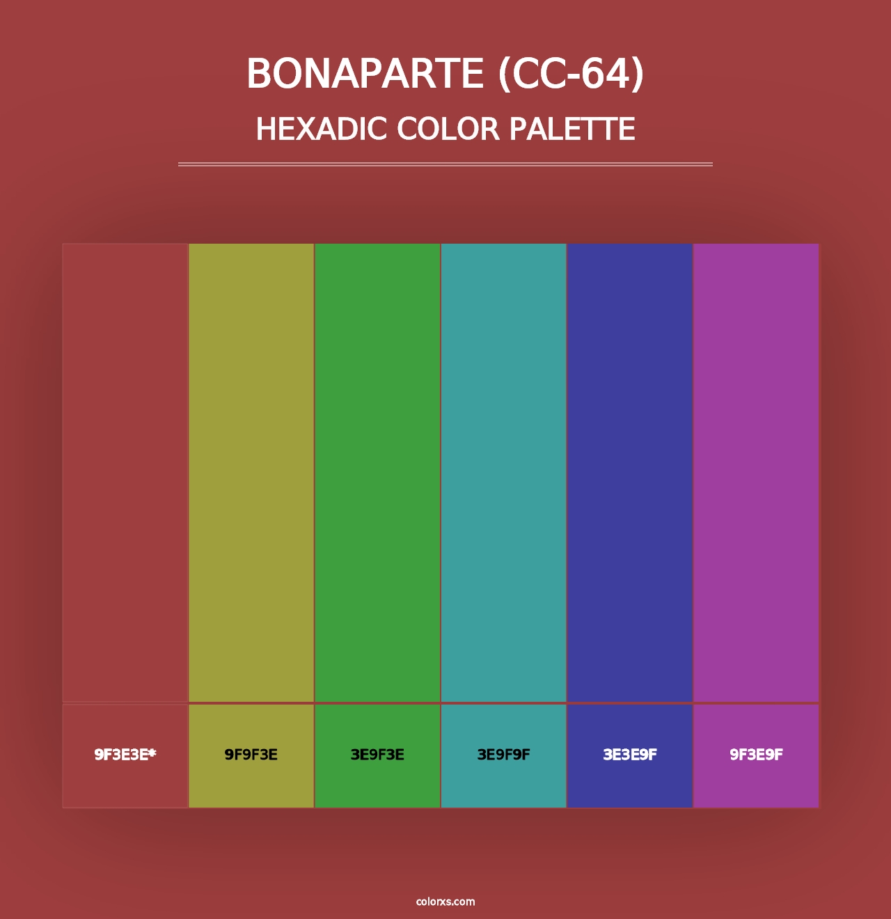 Bonaparte (CC-64) - Hexadic Color Palette