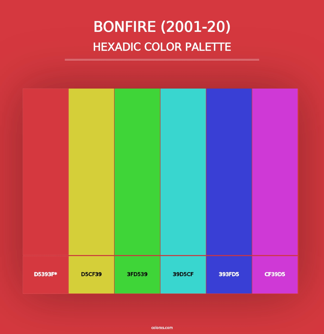 Bonfire (2001-20) - Hexadic Color Palette