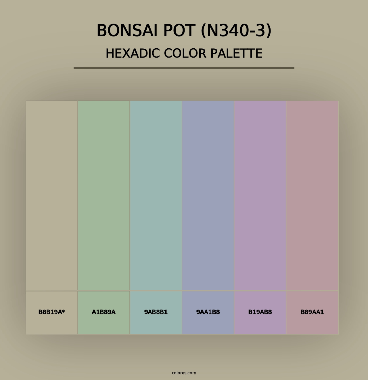 Bonsai Pot (N340-3) - Hexadic Color Palette