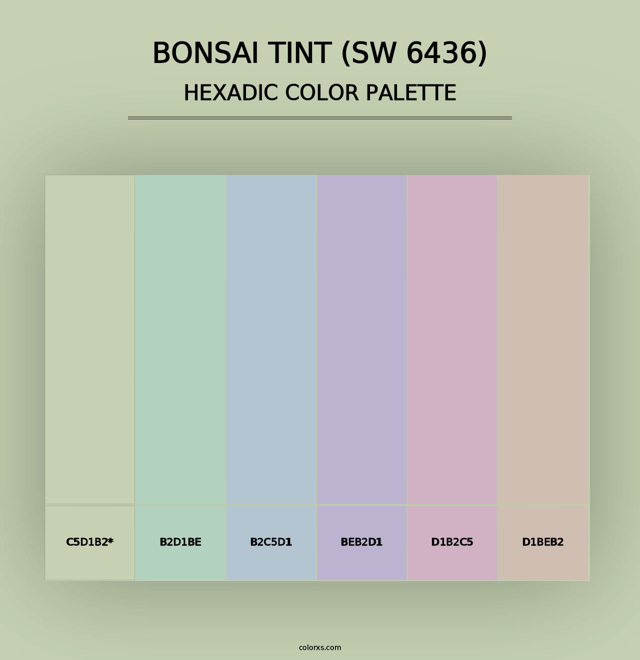 Bonsai Tint (SW 6436) - Hexadic Color Palette