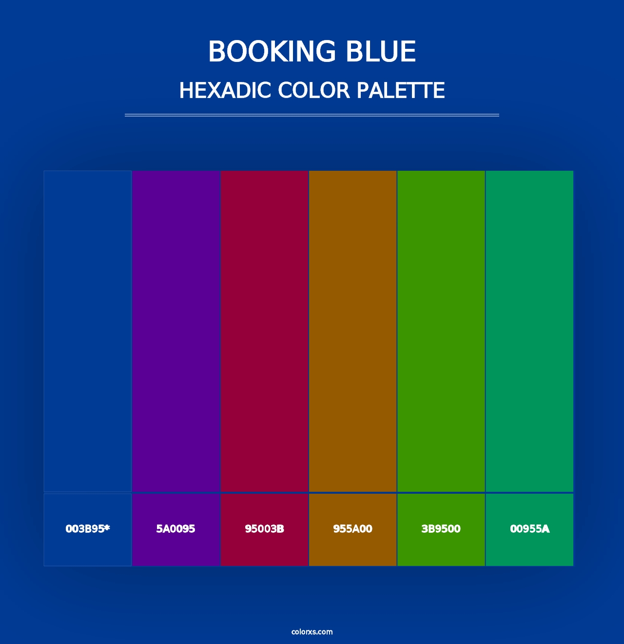 Booking Blue - Hexadic Color Palette