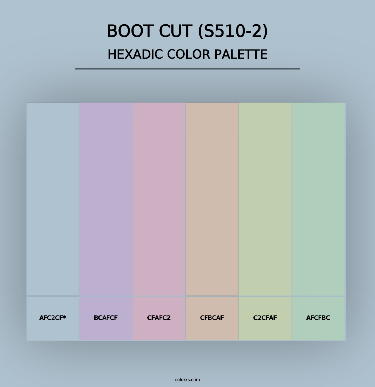 Boot Cut (S510-2) - Hexadic Color Palette