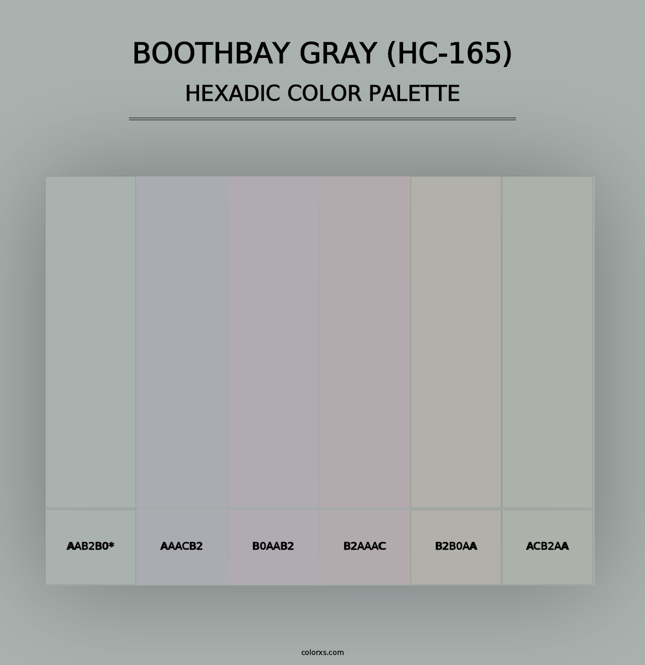 Boothbay Gray (HC-165) - Hexadic Color Palette