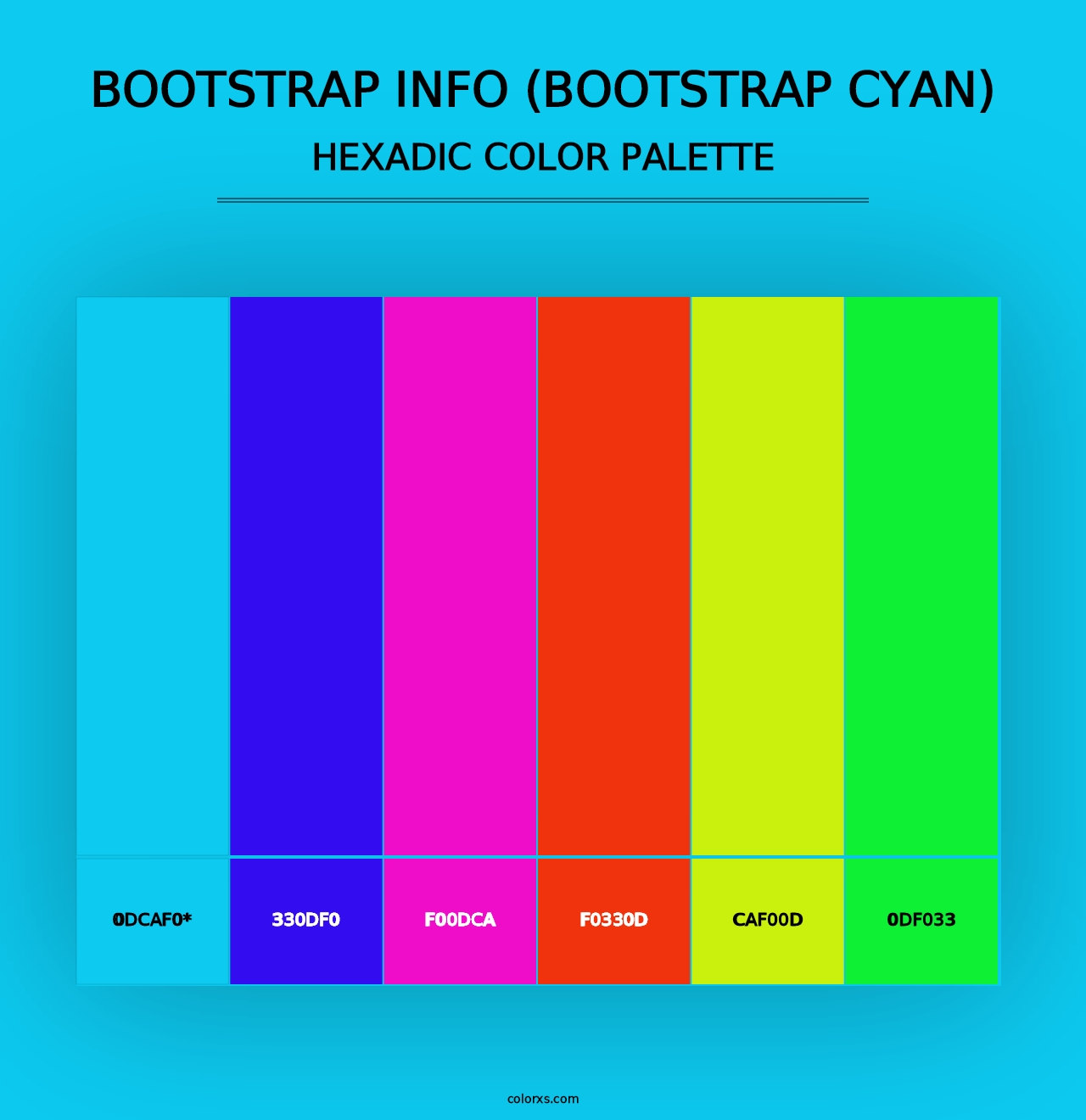 Bootstrap Info (Bootstrap Cyan) - Hexadic Color Palette