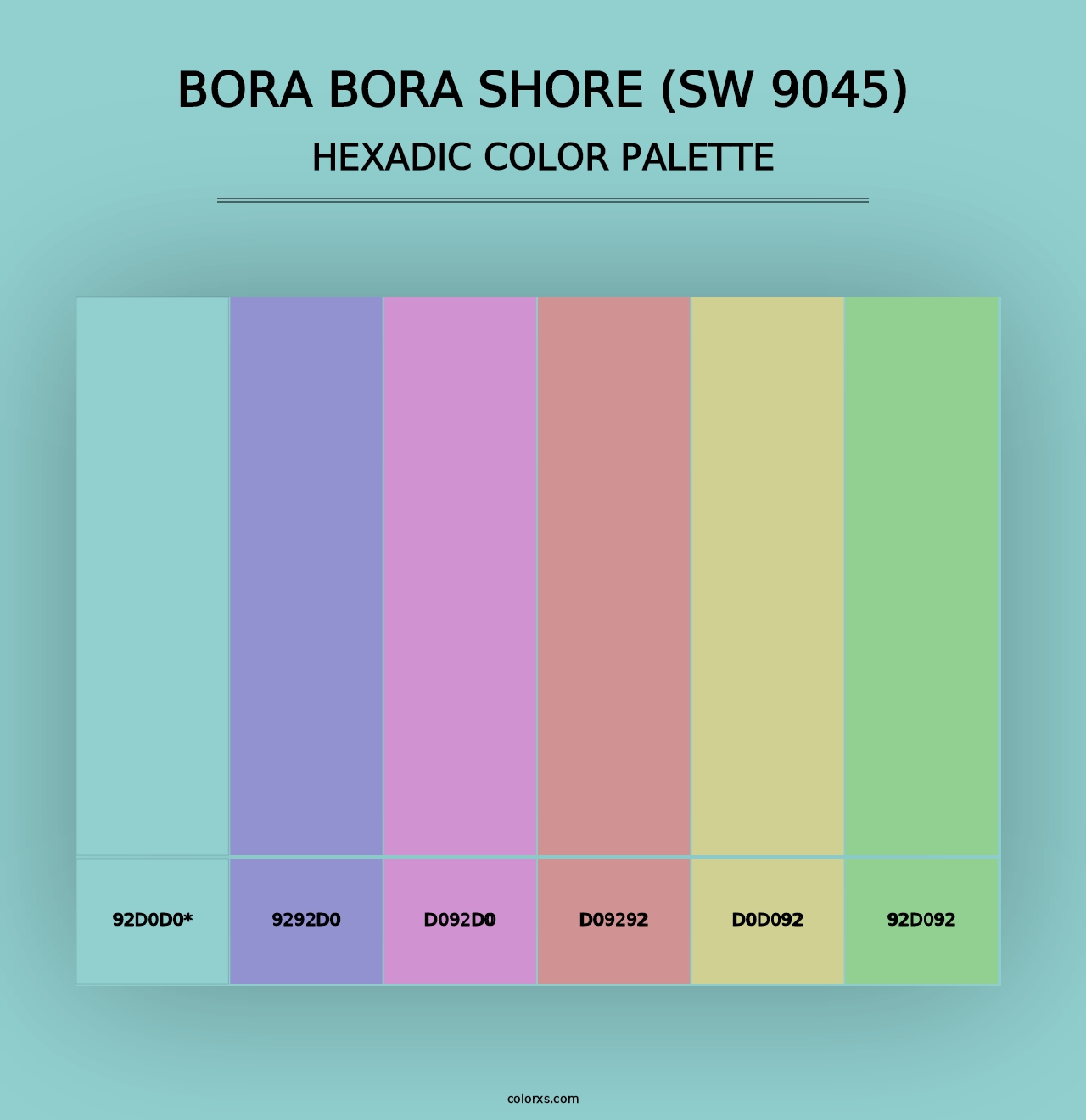 Bora Bora Shore (SW 9045) - Hexadic Color Palette