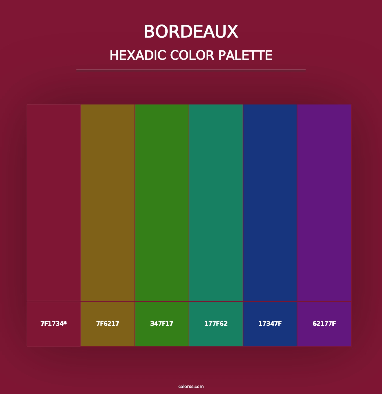 Bordeaux - Hexadic Color Palette