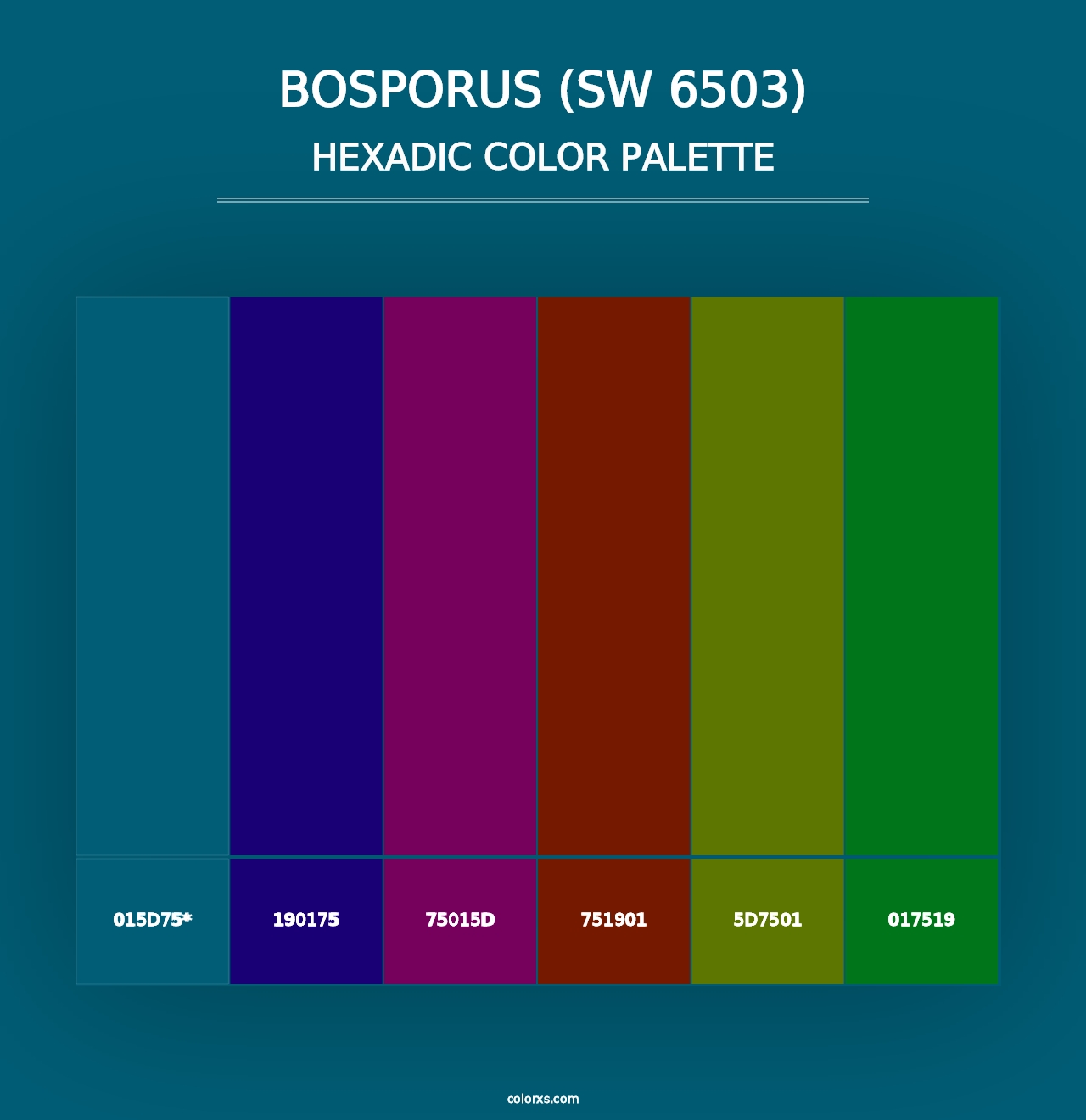 Bosporus (SW 6503) - Hexadic Color Palette