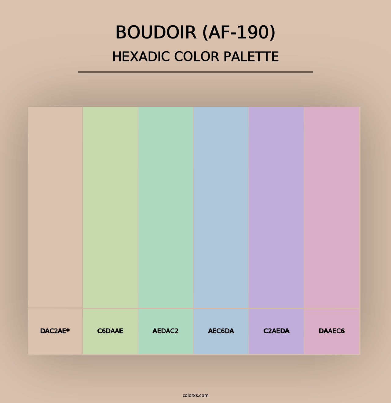 Boudoir (AF-190) - Hexadic Color Palette