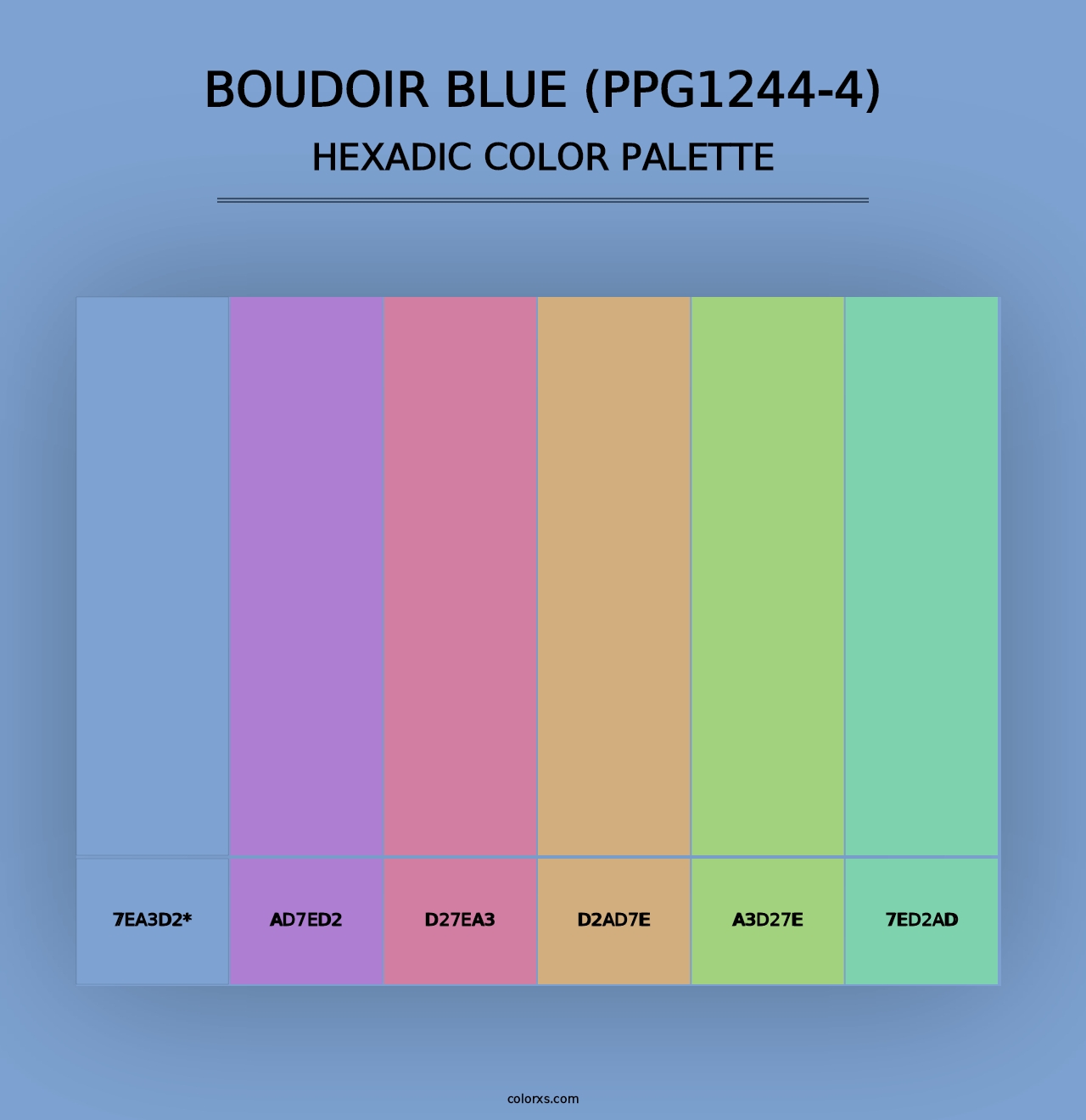 Boudoir Blue (PPG1244-4) - Hexadic Color Palette