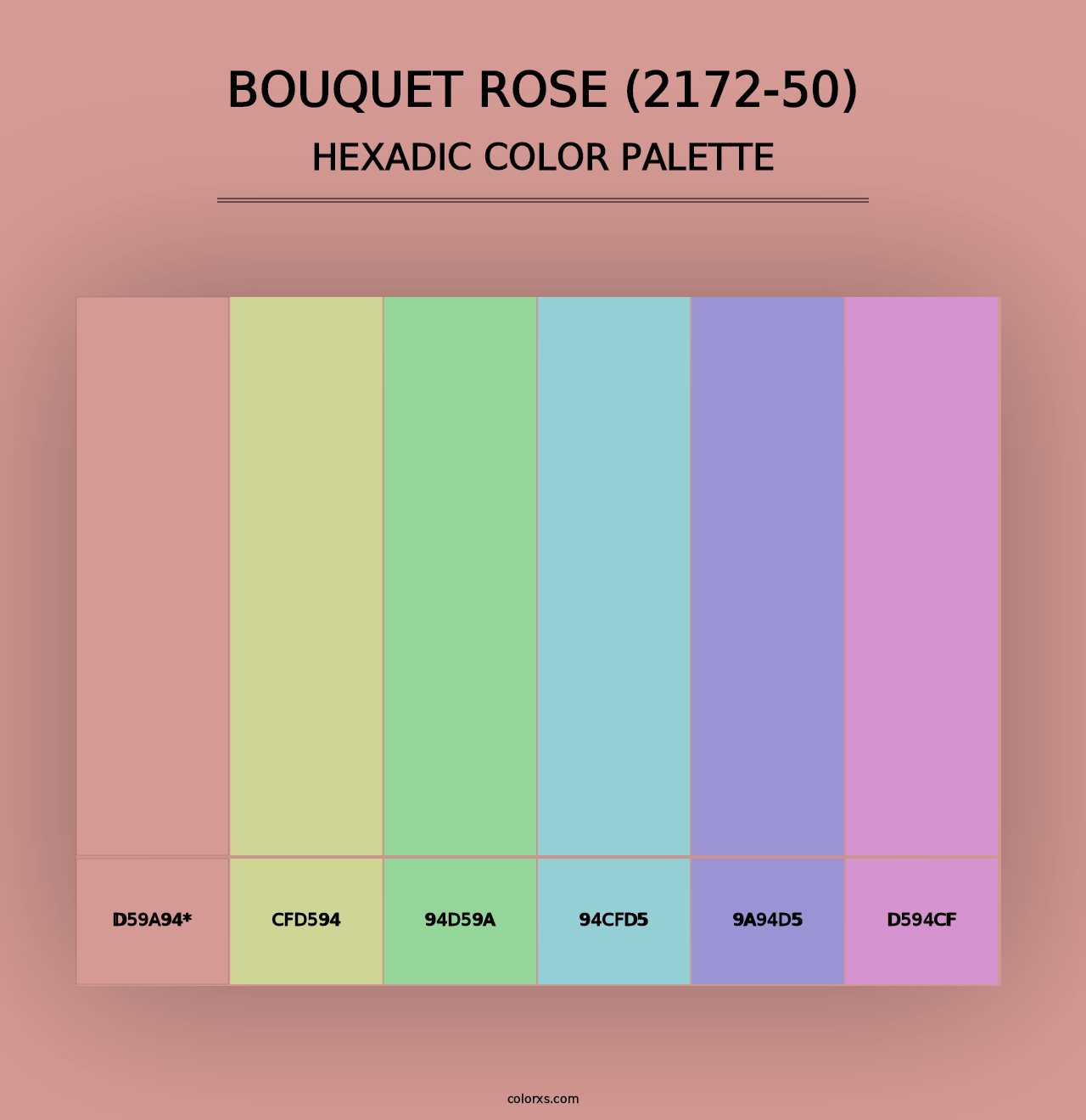 Bouquet Rose (2172-50) - Hexadic Color Palette