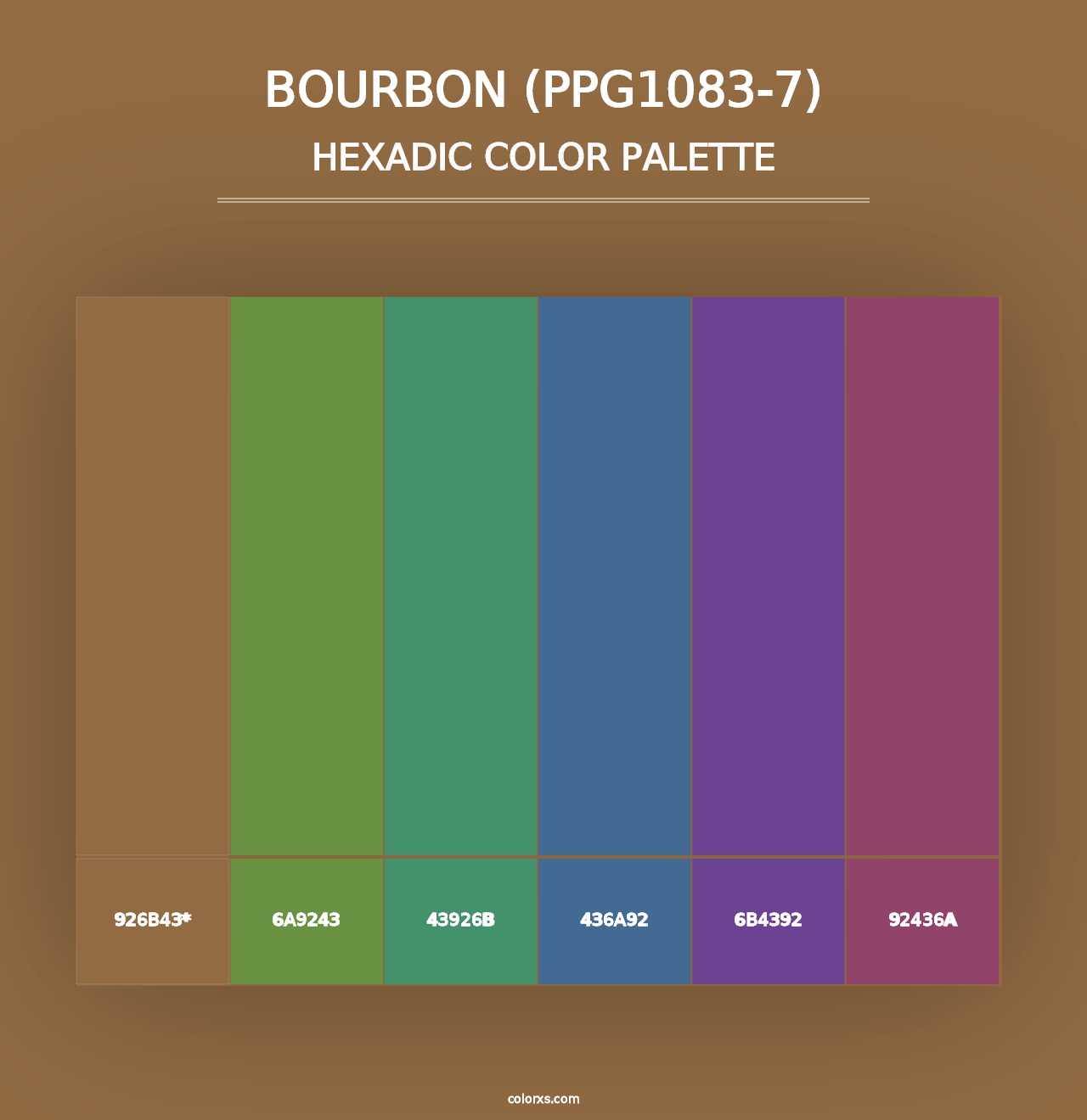 Bourbon (PPG1083-7) - Hexadic Color Palette