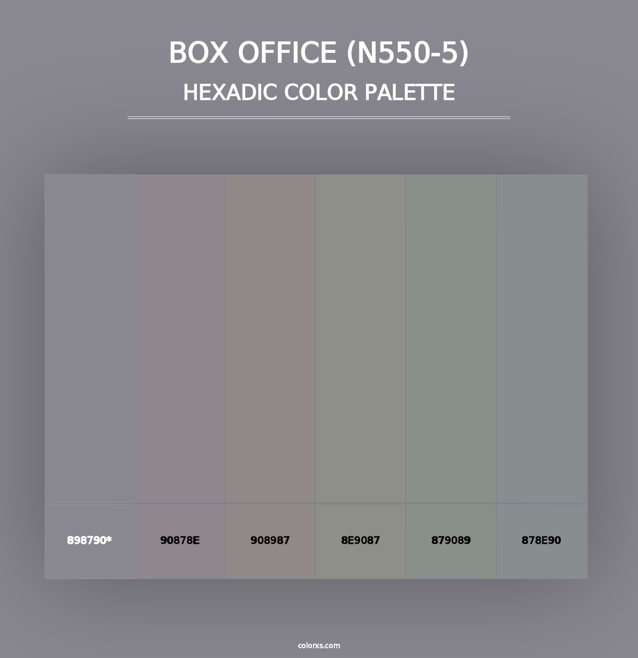 Box Office (N550-5) - Hexadic Color Palette