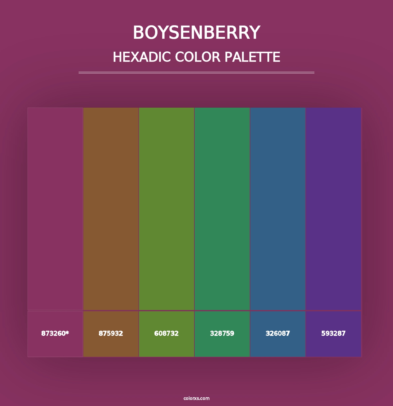 Boysenberry - Hexadic Color Palette