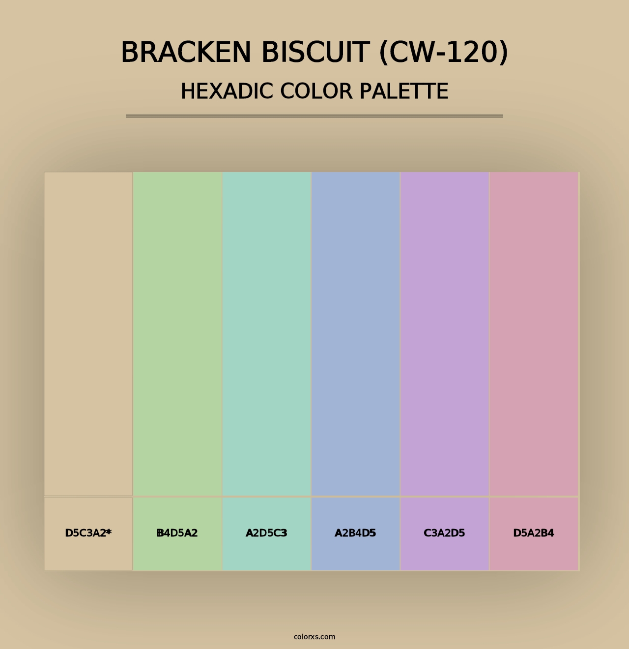 Bracken Biscuit (CW-120) - Hexadic Color Palette