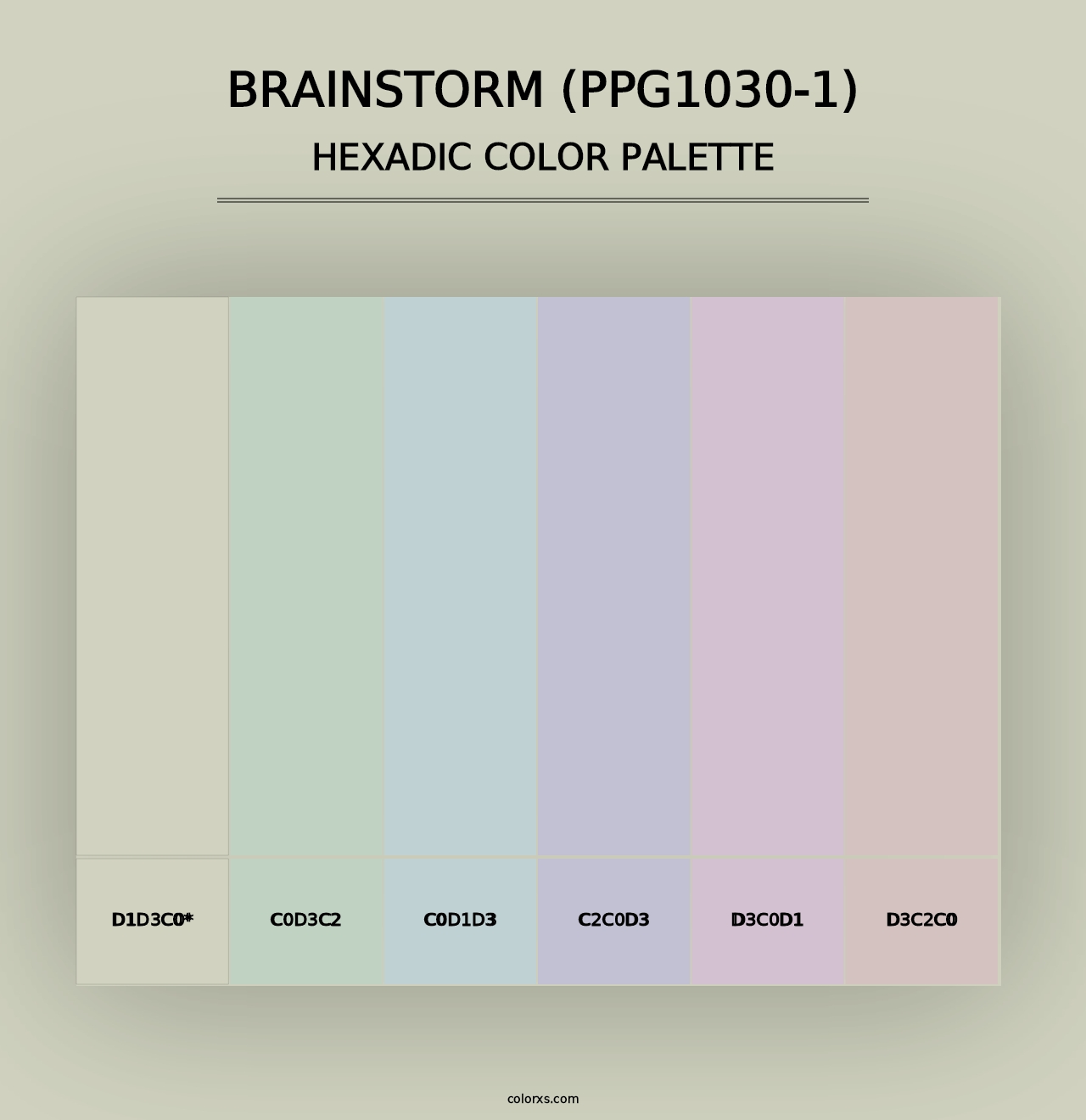 Brainstorm (PPG1030-1) - Hexadic Color Palette