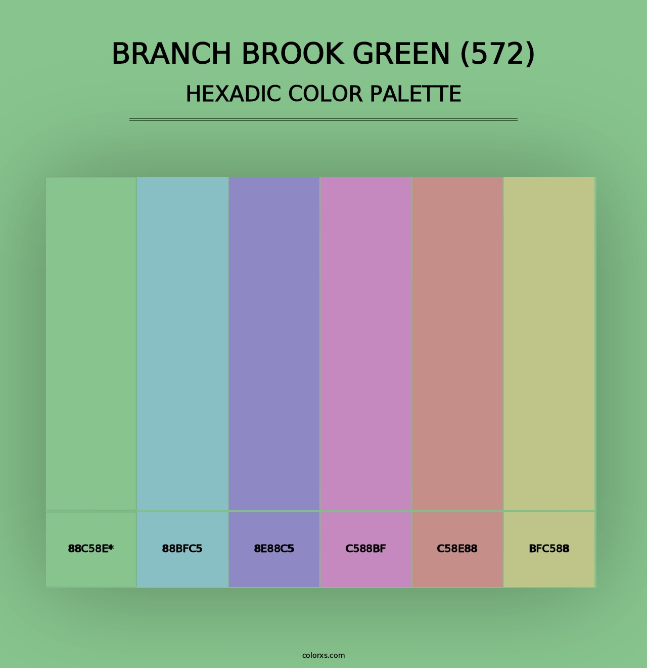 Branch Brook Green (572) - Hexadic Color Palette