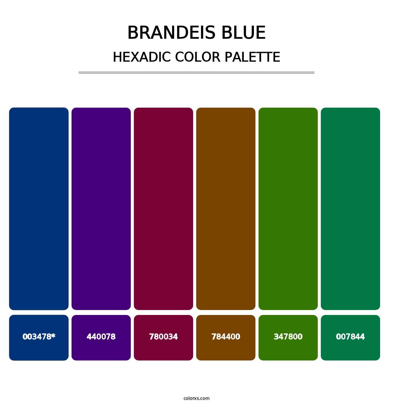 Brandeis Blue - Hexadic Color Palette