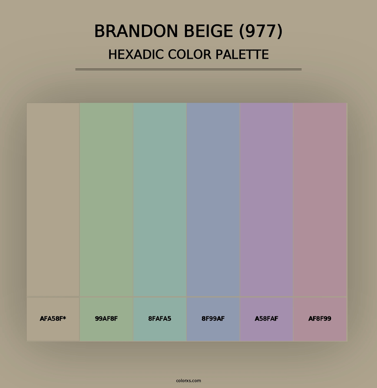 Brandon Beige (977) - Hexadic Color Palette