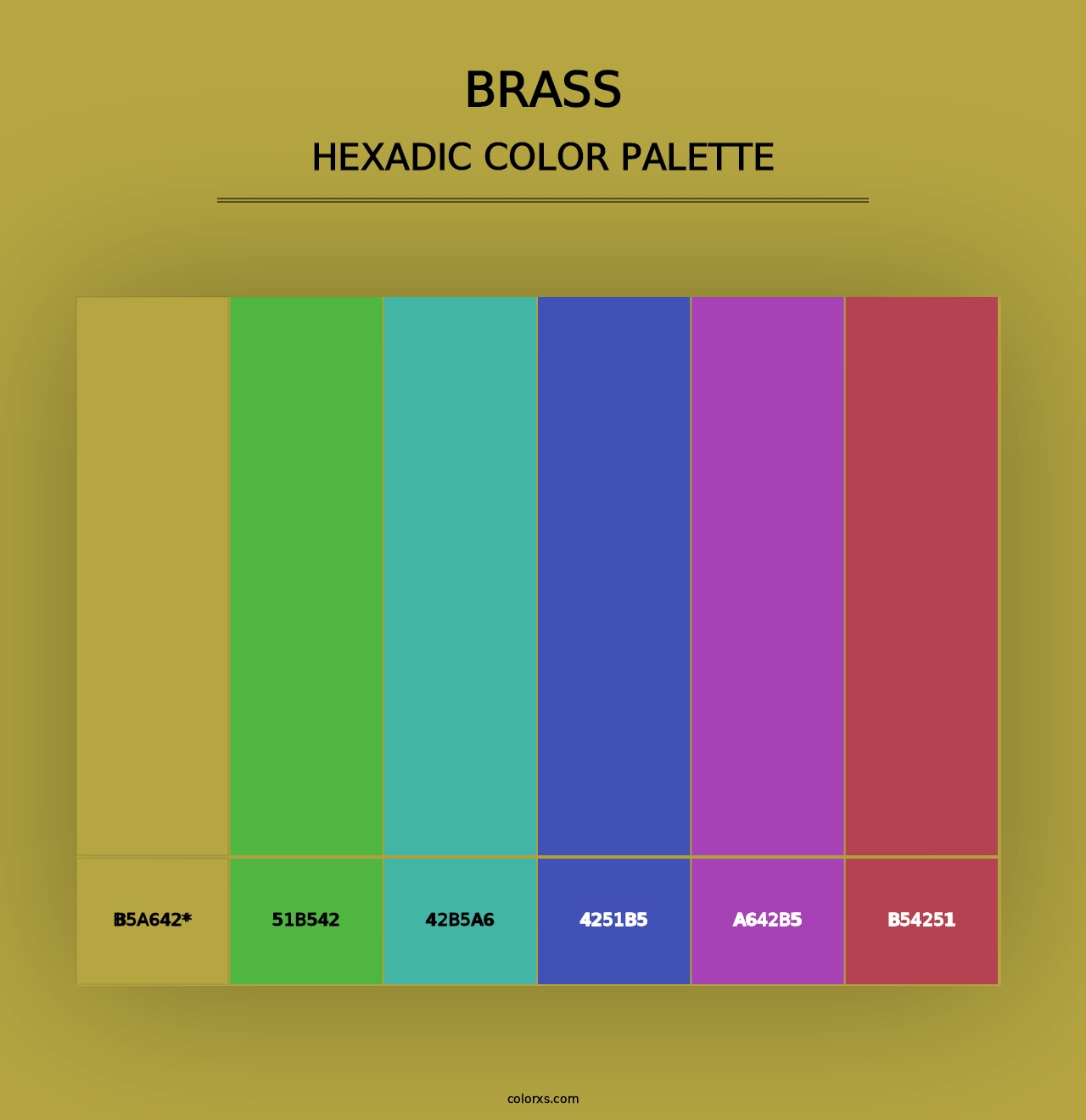 Brass - Hexadic Color Palette