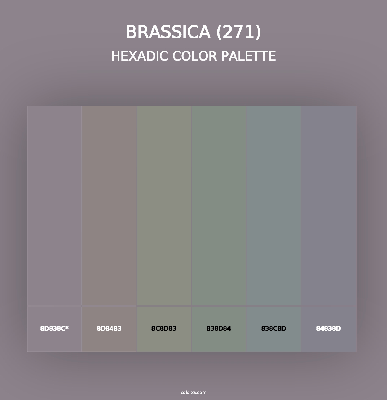 Brassica (271) - Hexadic Color Palette