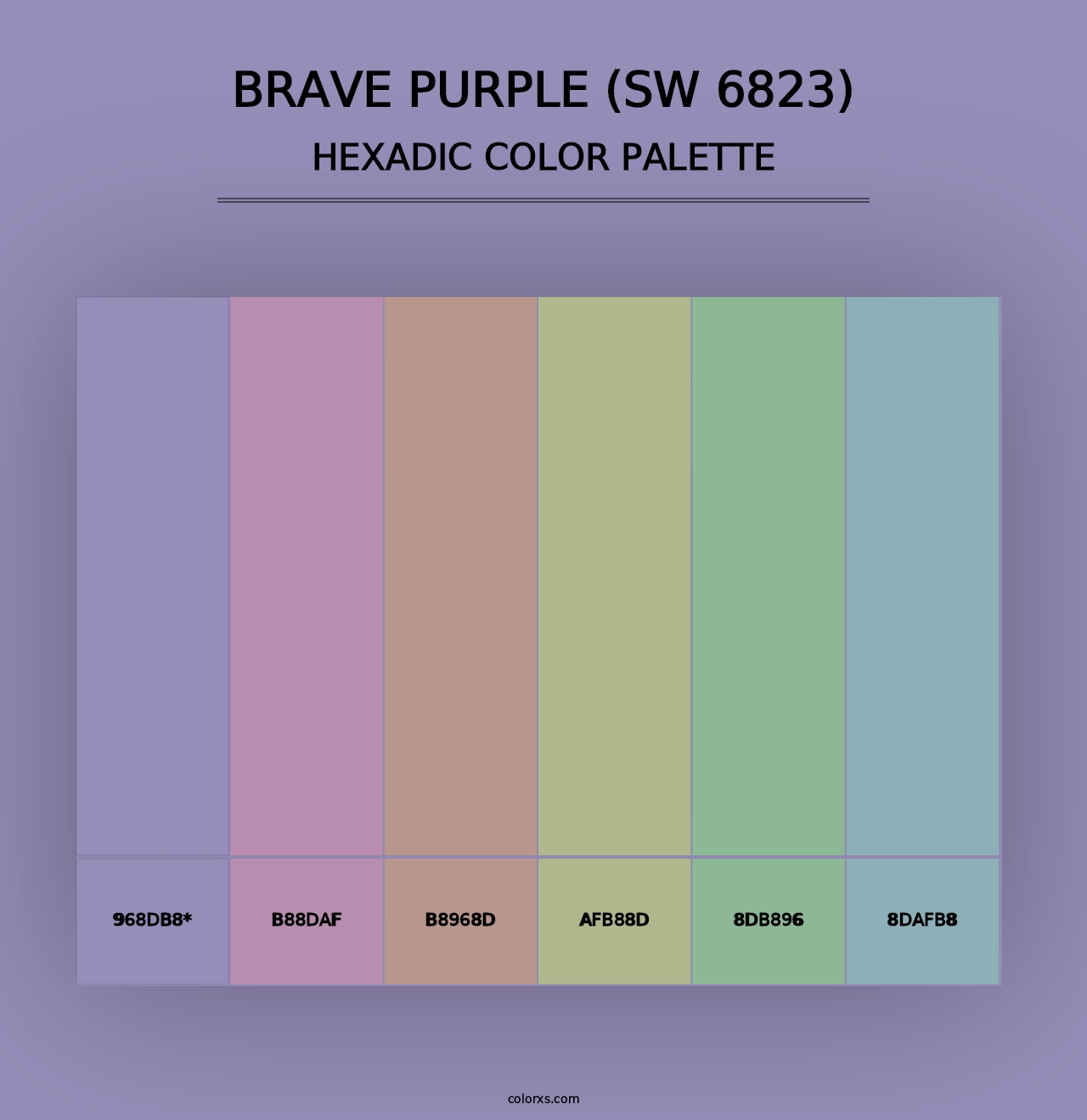 Brave Purple (SW 6823) - Hexadic Color Palette